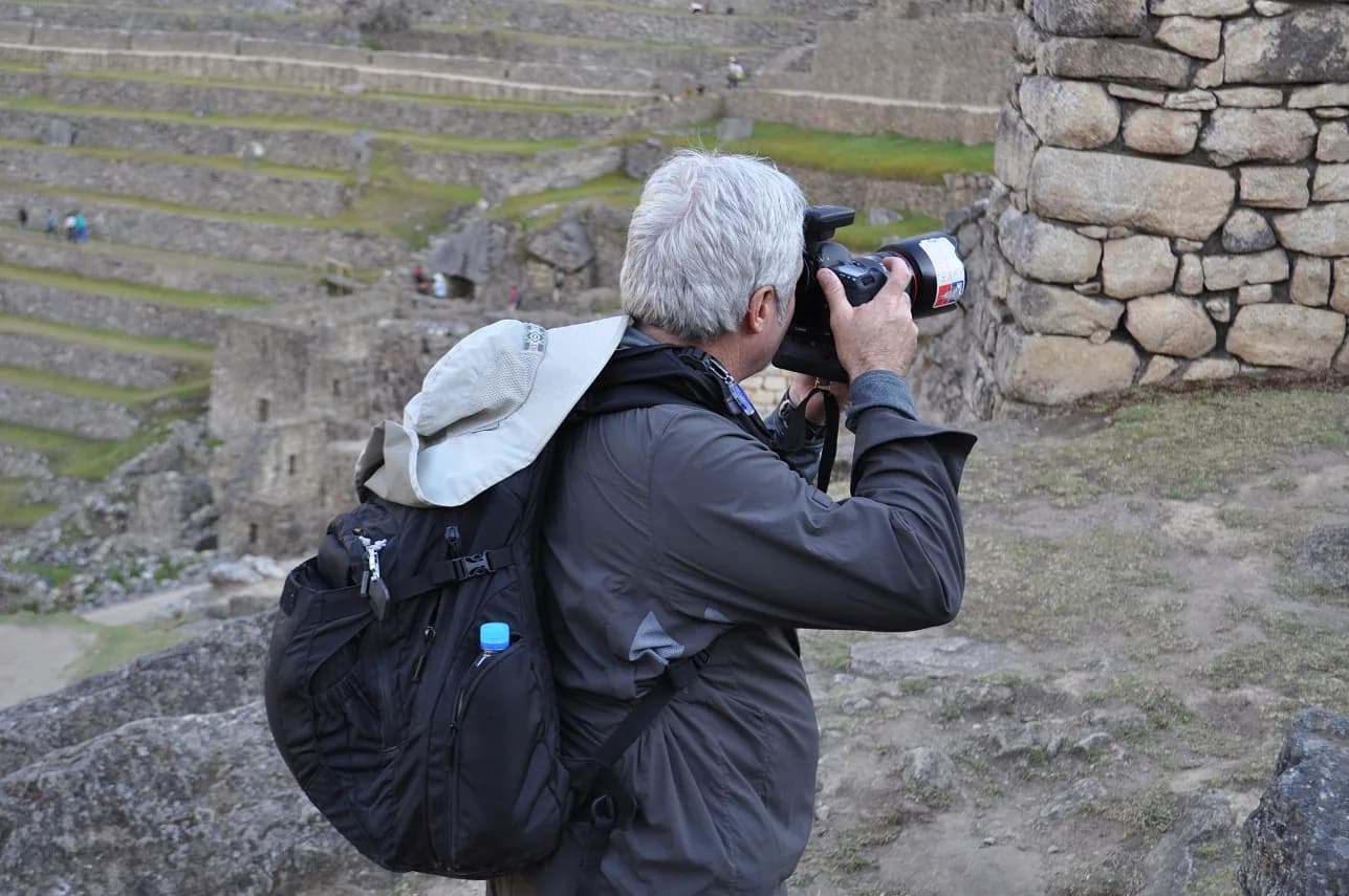 Photographer in Machu Picchu